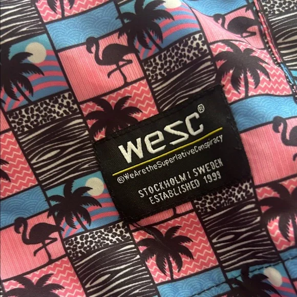 WeSC Zack Paradise Lost Scenery AOP 5" Swim Trunks. - Picture 3 of 10